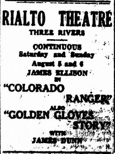 Rialto Theatre - Old Ad (newer photo)